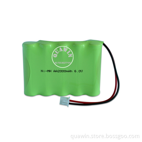 High Energy 6V AA 2000mAh Ni-MH Rechargeable Battery Pack, NiMH Battery for LED Light, Electric Toys, Power Tools